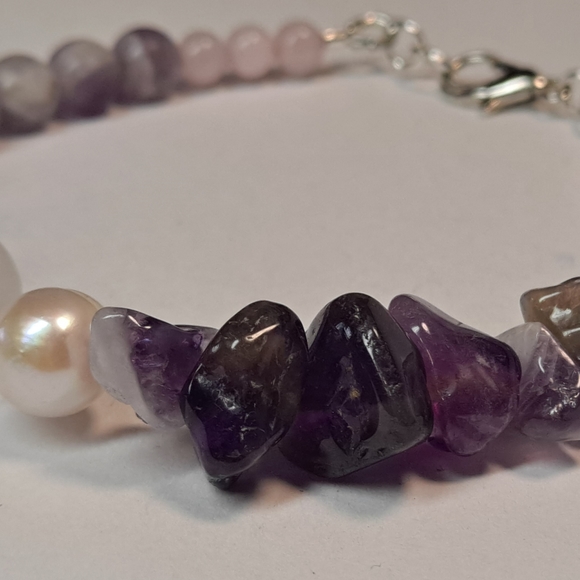 * SPIRITUAL BALANCE * HEART HEALING GEMSTONE BRACELET BEADED BRACELET - Picture 8 of 13